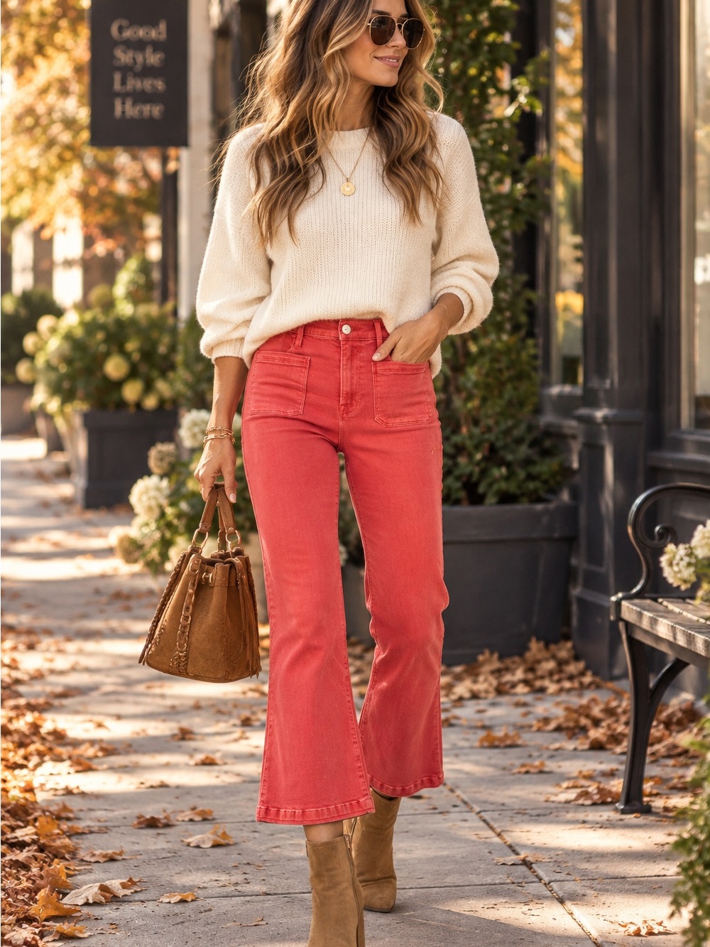 FRAME Le Bardot Crop Flare Jeans 25 Cherry Red High Rise Stretch Denim